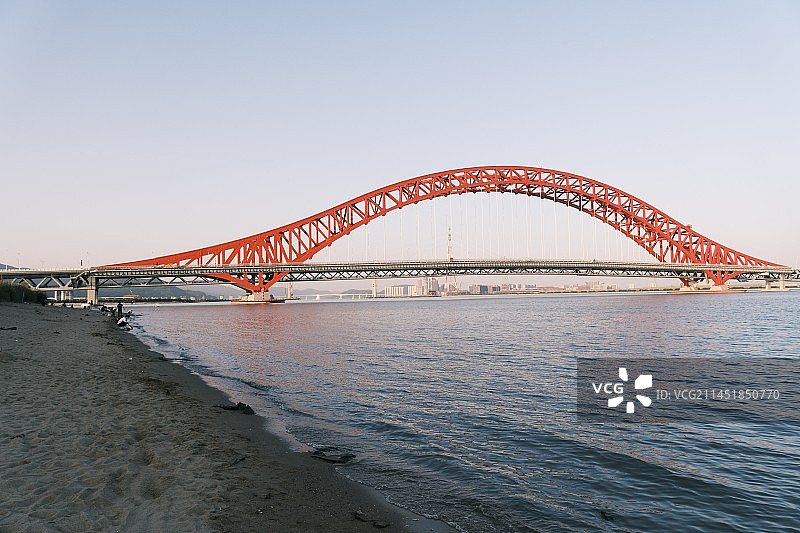 日落下的红桥图片素材