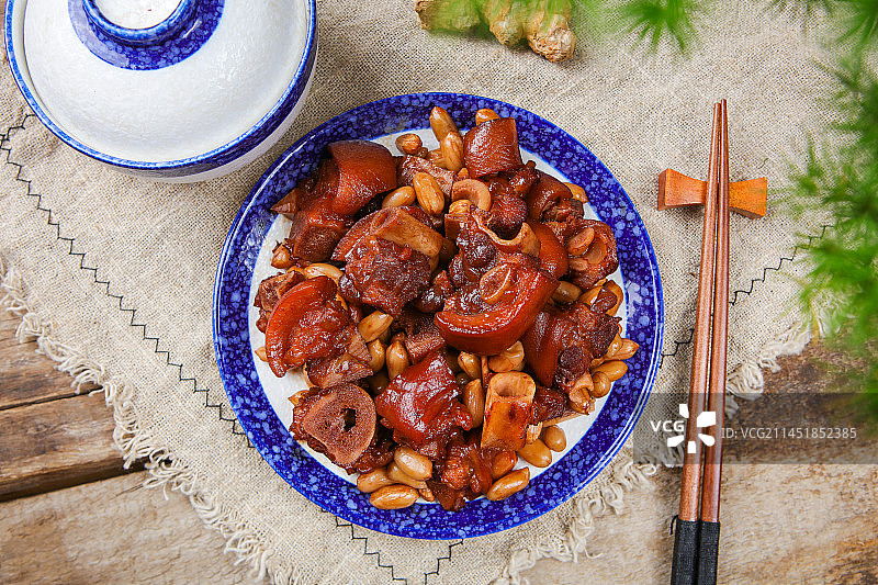 猪脚炖花生图片素材