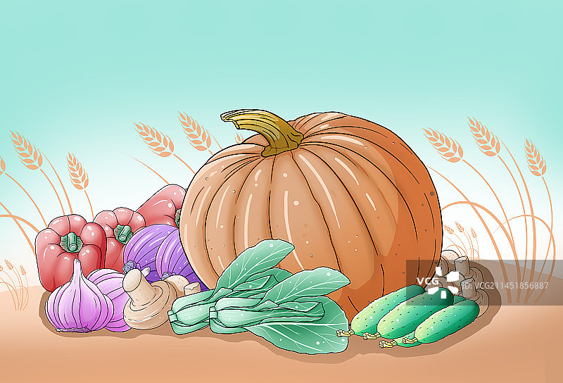 蔬菜大丰收图片素材