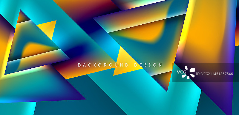 抽象背景与重叠的三角形和图片素材