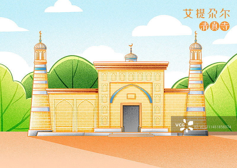 艾提尕尔清真寺图片素材