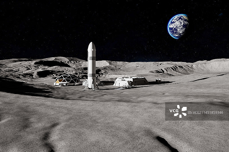月球_基地_地球_探月工程图片素材