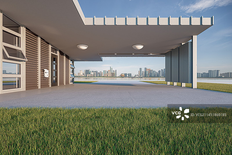 建筑空间_现代别墅_城市天际线图片素材