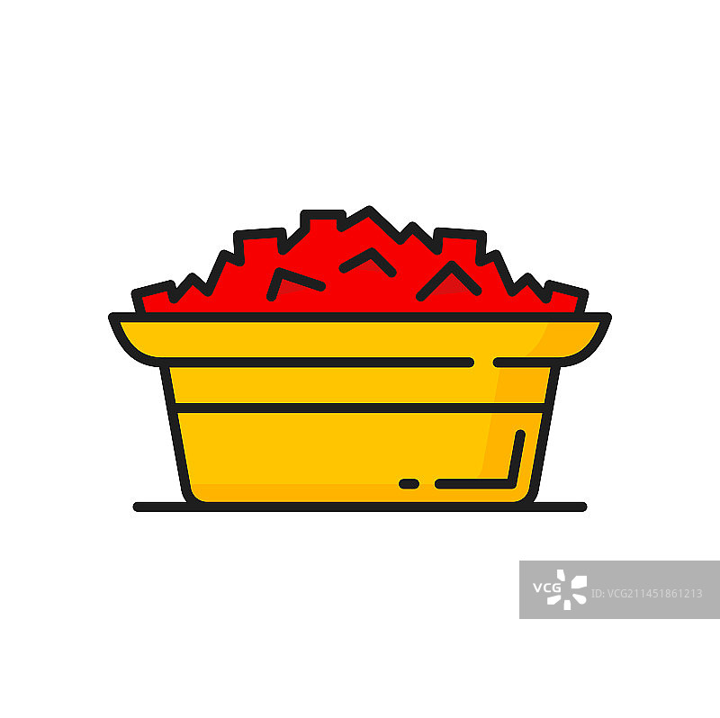 碗里的红色糊状物亚洲斋戒食品图标图片素材