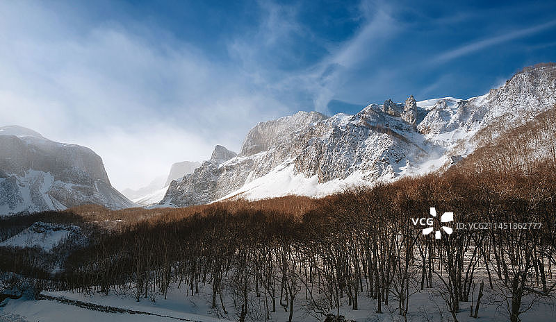 冬季长白山北坡风光图片素材