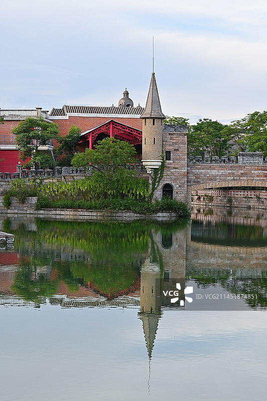赤坎古镇岭南水乡风光图片素材
