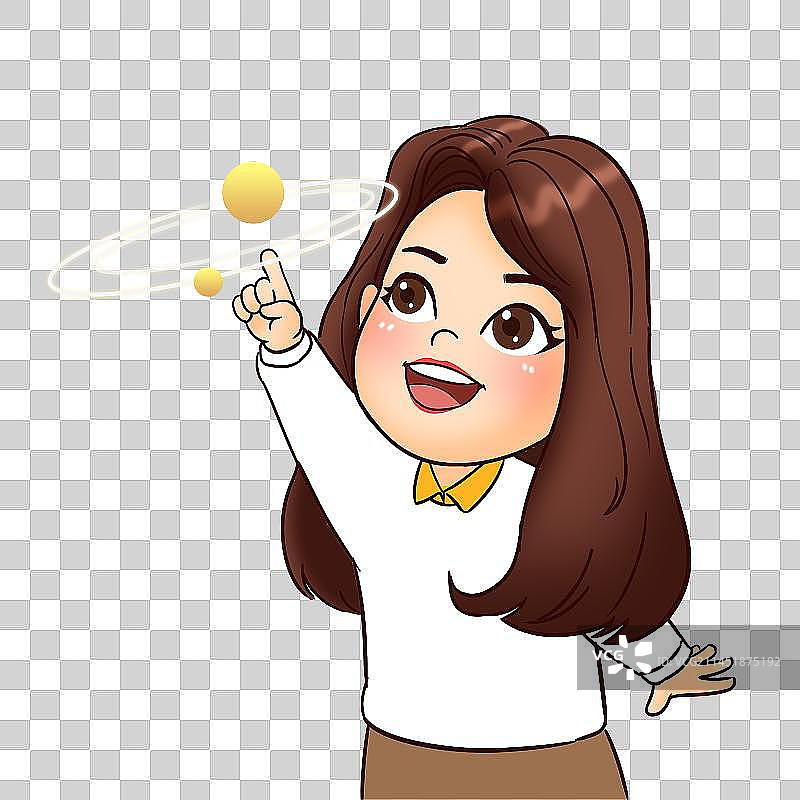 玩转星空的女孩图片素材