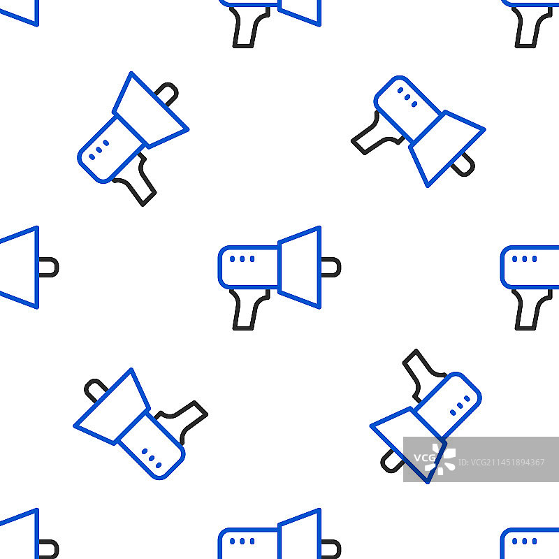 扩音器线性图标无缝图案图片素材