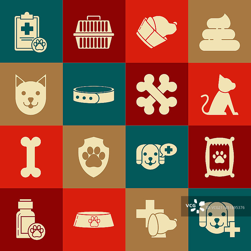 宠物医院标志：宠物食品袋图片素材