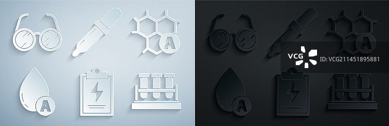 带化学清单的实验室剪贴板图片素材