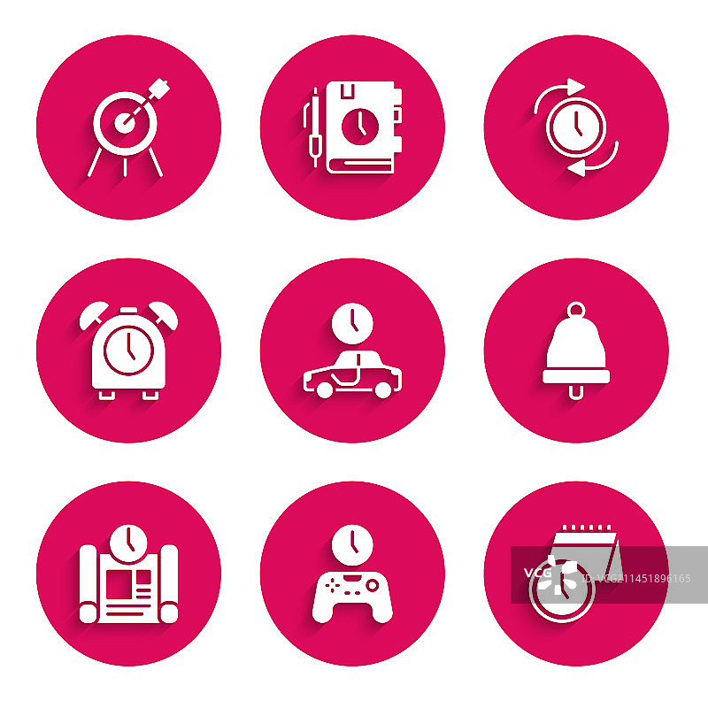 旅行时间、游戏手柄与日历图片素材