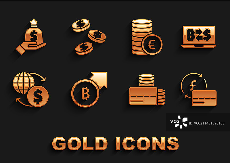 金融增长与比特币加密货币图片素材