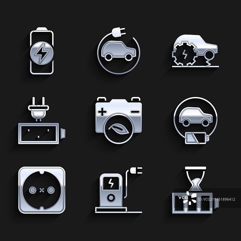 树叶电池电动汽车充电生态自然素材图片素材