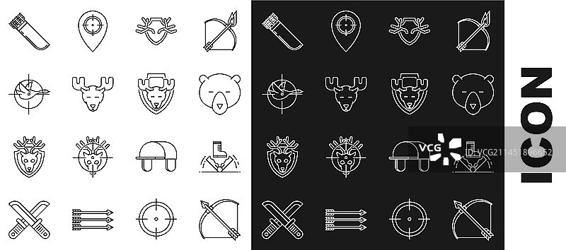 狩猎陷阱弓箭套装图片素材