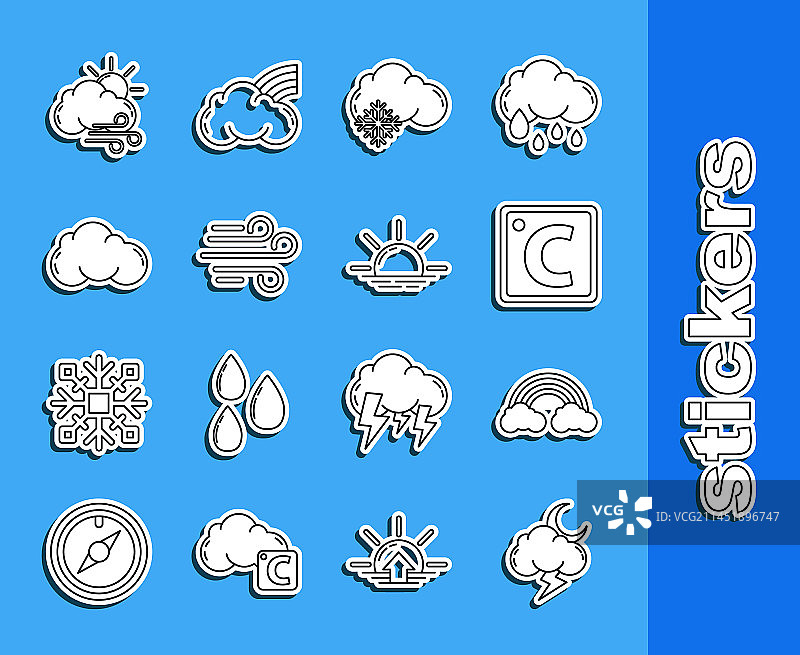 风暴彩虹云摄氏度图片素材