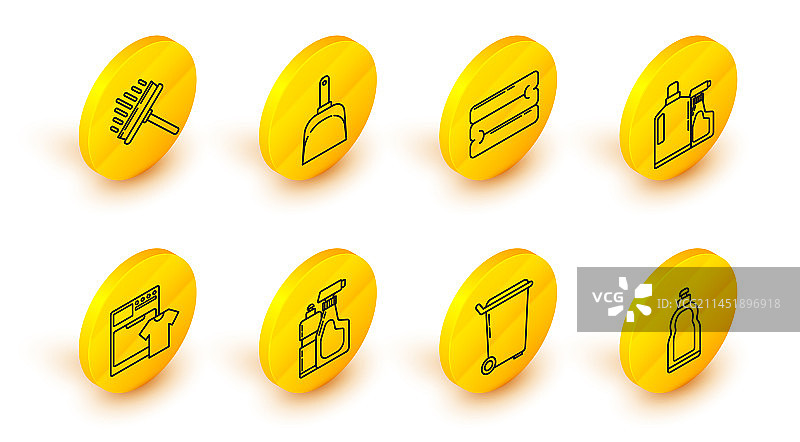 设置线塑料瓶液体洗碗图片素材