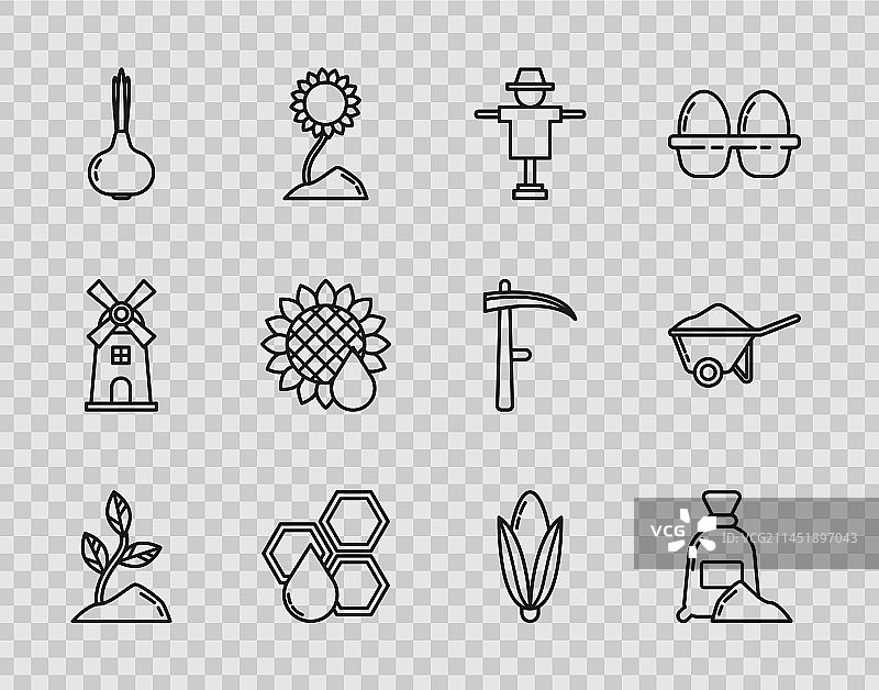 面粉袋稻草人图片素材