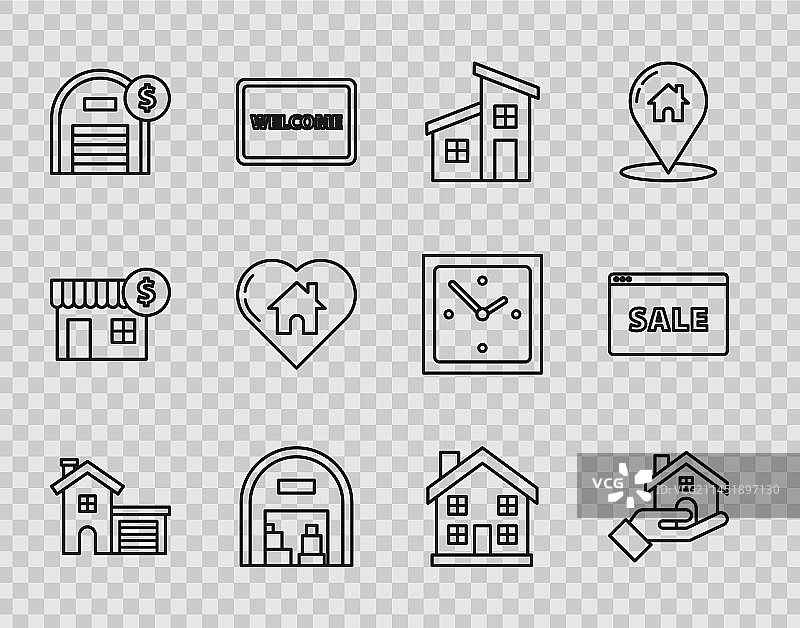 房地产仓库与美元图片素材