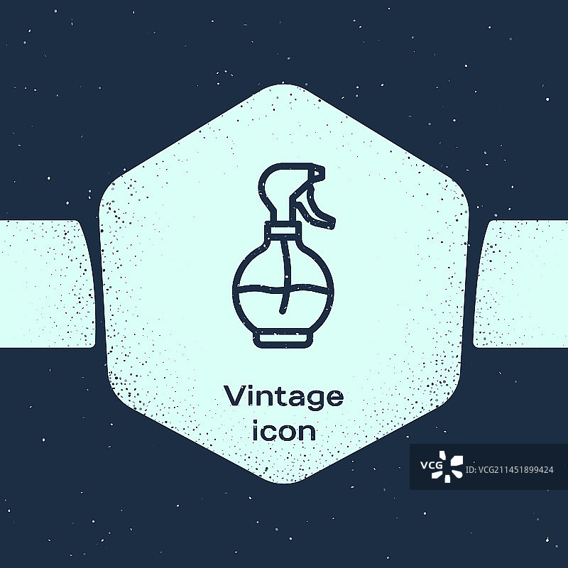 做旧线条喷水瓶图标图片素材