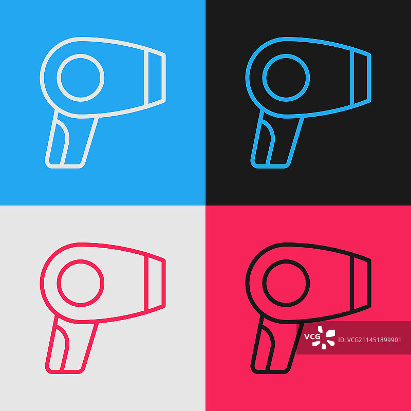 波普艺术线条吹风机图标图片素材