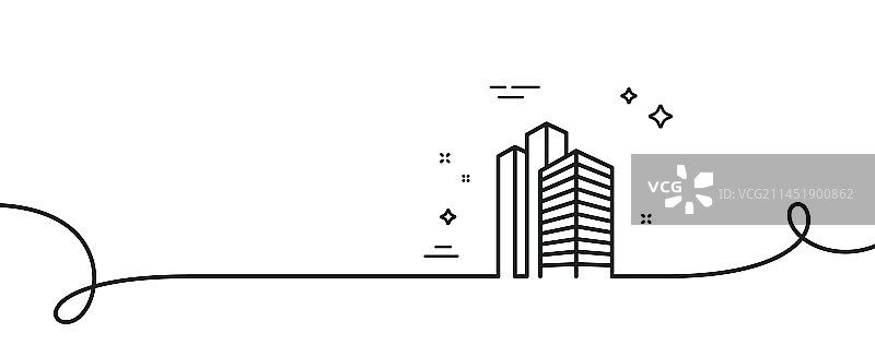 摩天大楼建筑线条图标图片素材