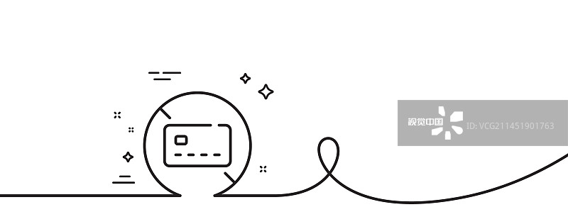 禁止刷卡线性图标图片素材