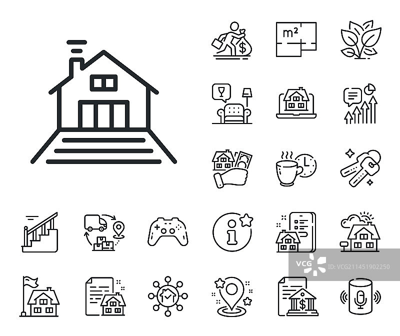 露台线条图标房屋建筑标志地板图片素材