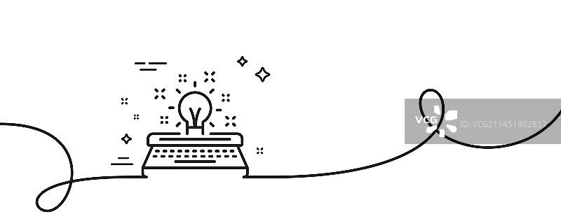 打字机创意线性图标图片素材