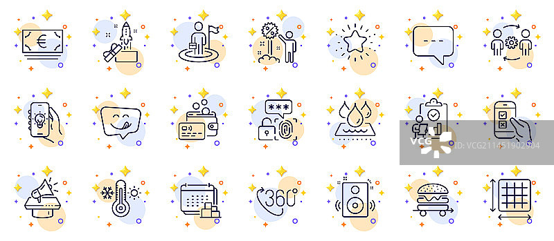 美味微笑、创新和食物的轮廓合集图片素材