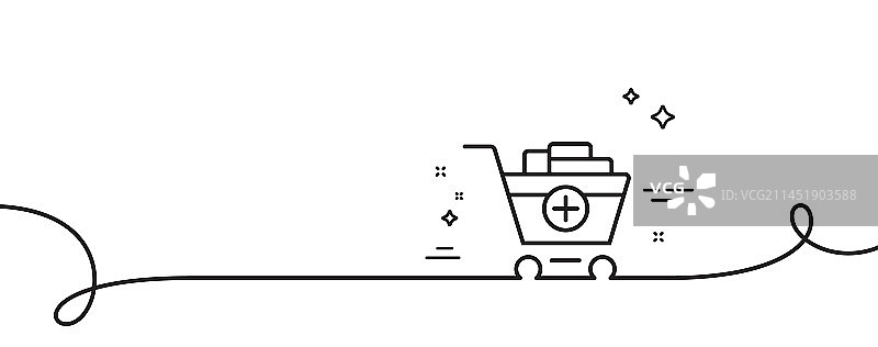 添加到购物车线性图标在线购买图片素材