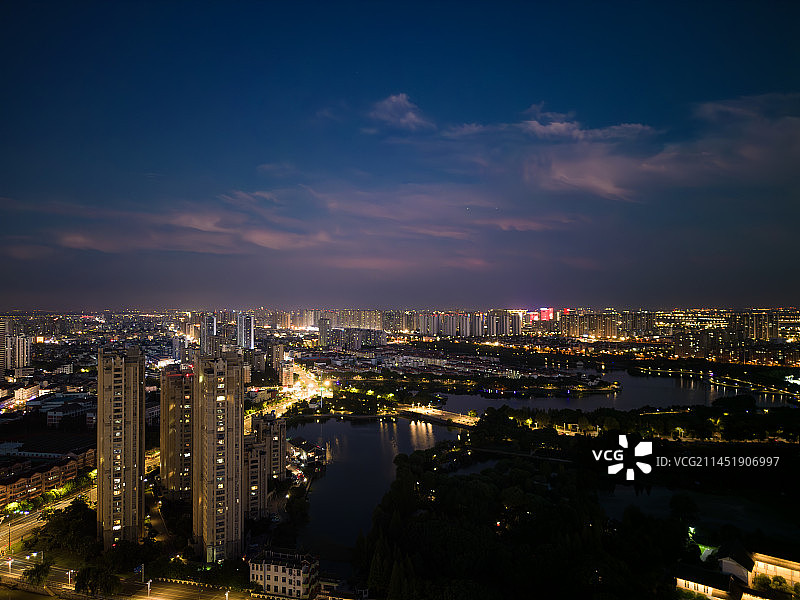 金坛城市夜景图片素材