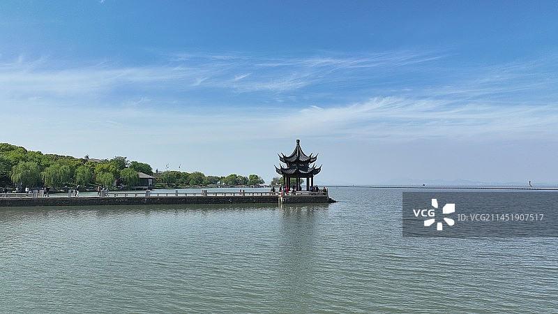 江苏苏州市启园御码头航拍图片素材
