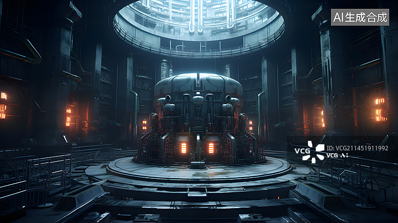 【AI数字艺术】核电站反应堆图片素材