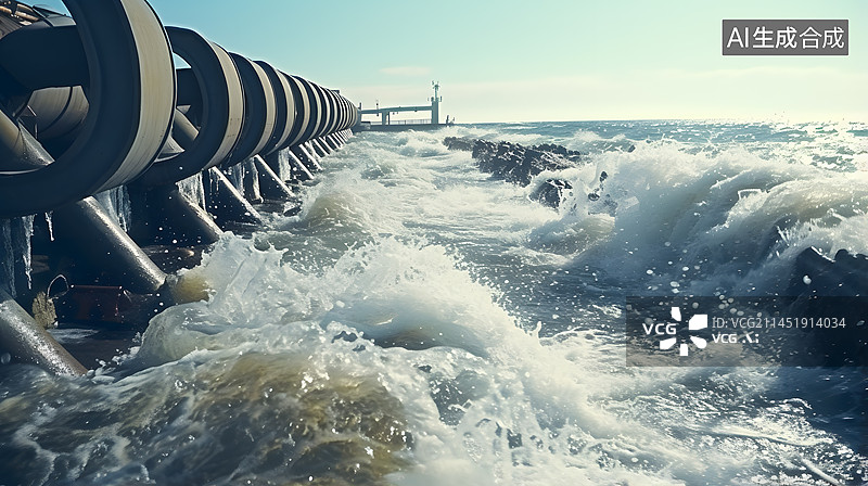 【AI数字艺术】排放核污水图片素材