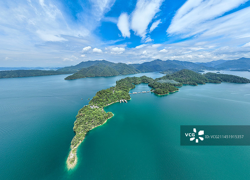 航拍千岛湖天池岛图片素材