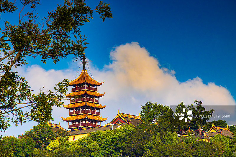 狼山支云塔图片素材