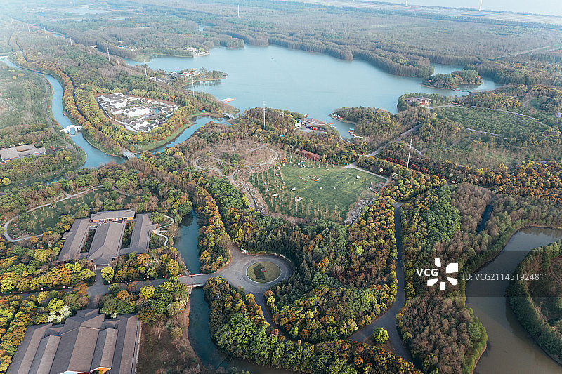 航拍上海海湾国家森林公园图片素材