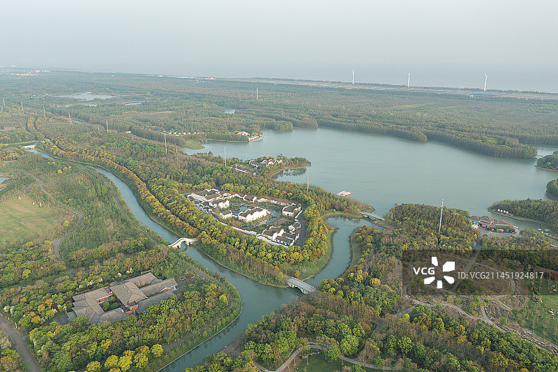 航拍上海海湾国家森林公园图片素材