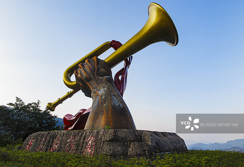 井冈山，天下第一山，胜利的号角，雕塑，红旗，红军万岁雕塑，号角图片素材