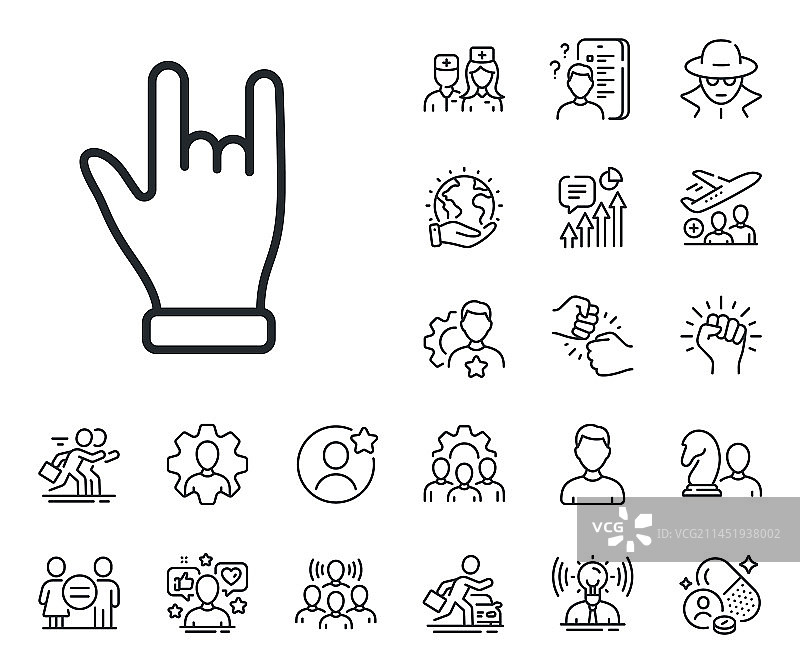 手势线稿图标图片素材