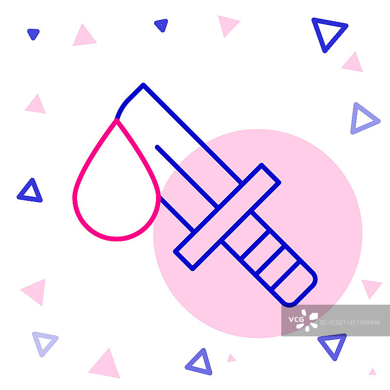 白色背景上的血刀图标图片素材