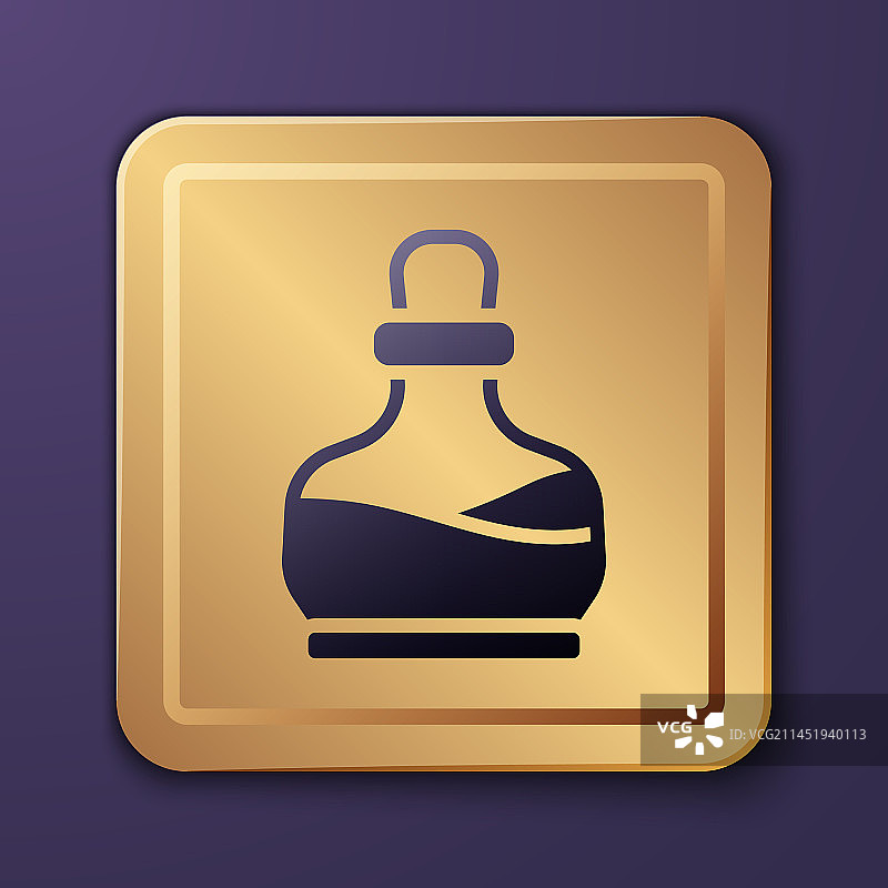 紫色药水瓶图标图片素材