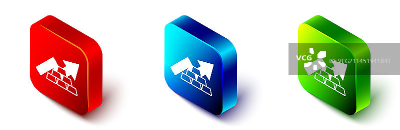 2.5D金融增长图表箭头与金色图片素材