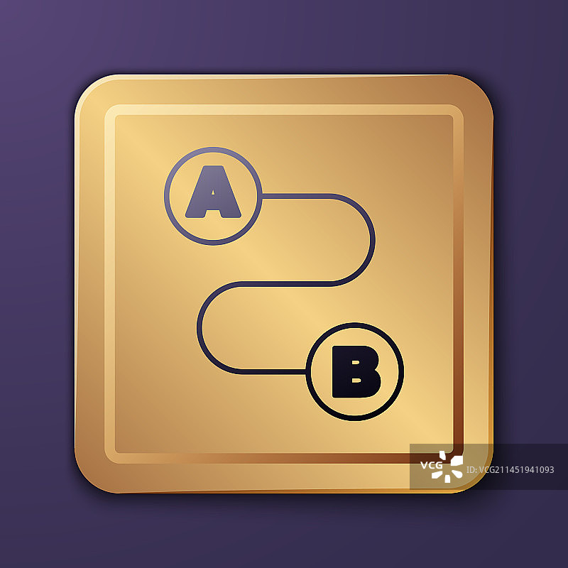 紫色背景上的紫色路线位置图标图片素材