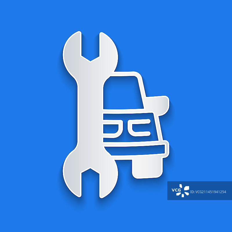 剪纸汽车维修服务图标图片素材