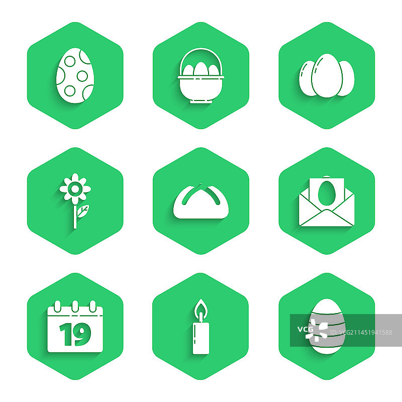 复活节蛋糕燃烧蜡烛彩蛋祝福合集图片素材