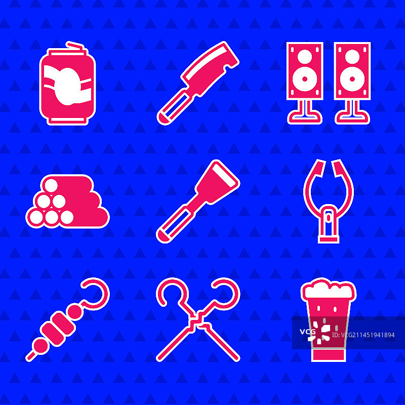 烧烤用具啤酒烤肉组合图片素材