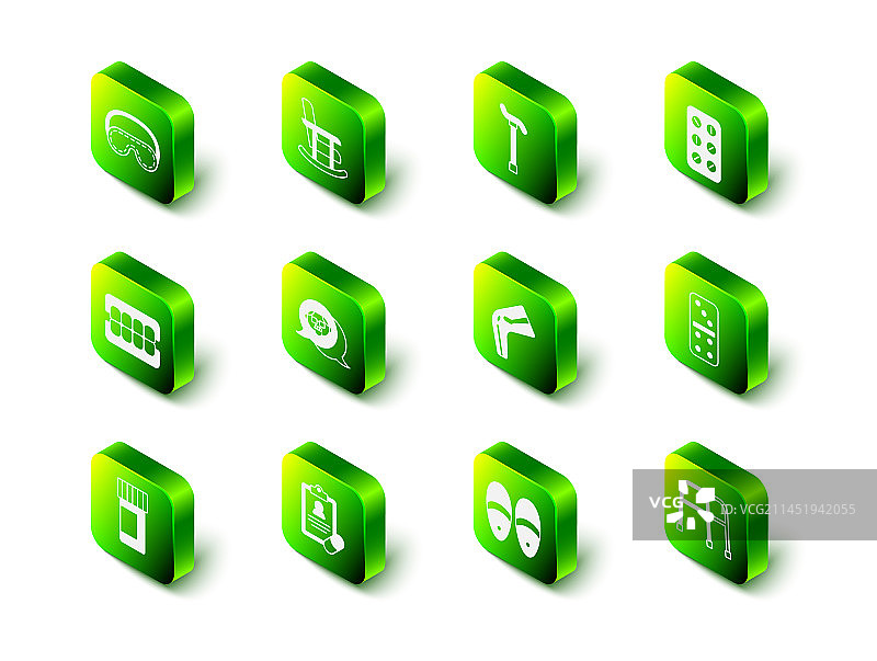 摇椅、手杖和药丸套装图片素材