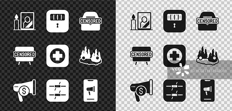 哀悼相框监狱牢房门套装图片素材