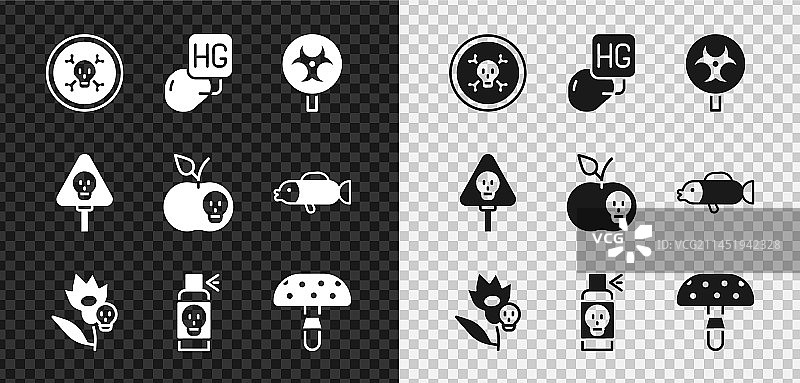 骨骼和头骨水银滴生物危害图片素材